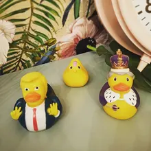 Juguetes de baño para bebés, pato de goma con sonido de pato amarillo, flotante al agua, ducha