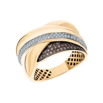 

Gold ring with diamonds sunlight sample 585