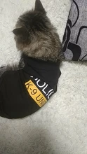 Traje de policía para Cosplay de perros y gatos, chaleco elástico negro, camiseta de cachorro, accesorios, ropa, disfraces
