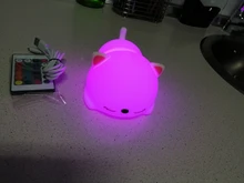 Bedside-Lamp Night-Light Touch-Sensor Remote Bedroom Baby Gift Rechargeable Silicone