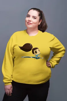 

Angemiel Wear Sitting Sweet Yasuo Yellow Women Sweatshirts