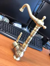 Basin Faucets Deck-Mounted Brass Kitchen Uythner Retro Antique Mix-Tap Single-Handle