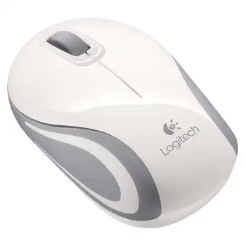 

Optical Wireless Mouse mini logitech m187 2.4ghz nano usb receiver White