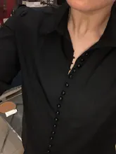 White Shirt Blouse Buttons Office-Tops Long-Sleeve Spring Women Chiffon Sexy Casual Fashion