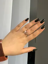Anillo de boda con diseño de flores y mariposas para mujer, sortija de boda con circonita de oro rosa, Glamour, regalo para niñas, joyería creativa