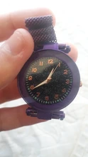 TikTok-reloj magnético con correa de malla para mujer, cronógrafo con superficie Digital de cielo estrellado, para celebridades por Internet