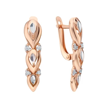 

Silver earrings with cubic zirconia sunlight sample 925 test