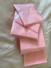 Paño de limpieza de Color plata de ley 8x8cm, paño de pulido, limpieza suave, doradas y plateadas paño de limpieza de joyas, 10 Uds., 50 Uds.