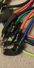 Banda con tubos de resistencia para Fitness, cuerda de tracción elástica para gimnasio y Yoga, expansor de entrenamiento, anclaje de puerta con asa y correa para el tobillo, 11 unidades