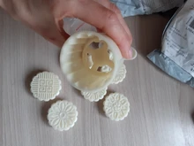 Mooncake-Mold-Set Decoration-Tool Flower Festival Hand-Pressure Fondant-Moon Round/square