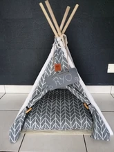 Pet-Tent House Kennels Teepee Puppy-Cat Cave Kitten Outdoor Portable Linen with Mat