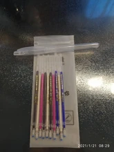 Estuche de lápiz Borrador de calor para costura, rotulador textil de alta temperatura para tela de costura de cuero PU, regalo gratis, 10 Uds.