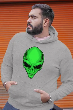 

Angemiel Wear Green Alien Gray Men 'S Hooded Sweatshirt