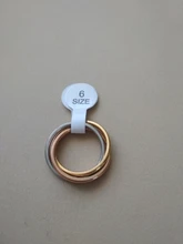 Ramos-Conjunto de anillos clásicos de 3 rondas para mujer, joyería de acero inoxidable para boda y compromiso