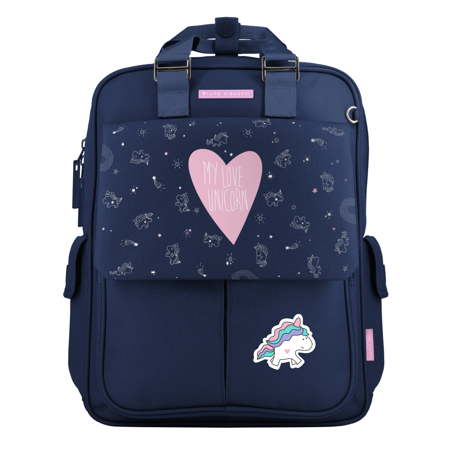 Рисунок 2 - Рюкзак-сумка школьный 29х38х14см My love Unicorn