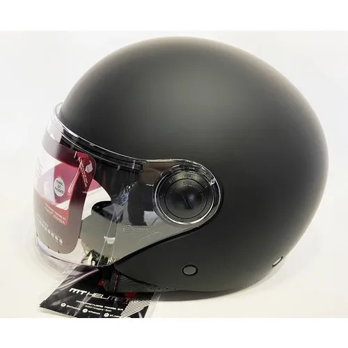 

mt Yarım Kask Jet Street Solid Ma Black A1