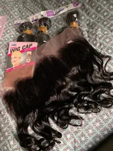 Lumiere-extensiones de pelo ondulado brasileño con cierre Frontal de oreja a oreja, mechones de ondas sueltas con 100% Frontal Remy