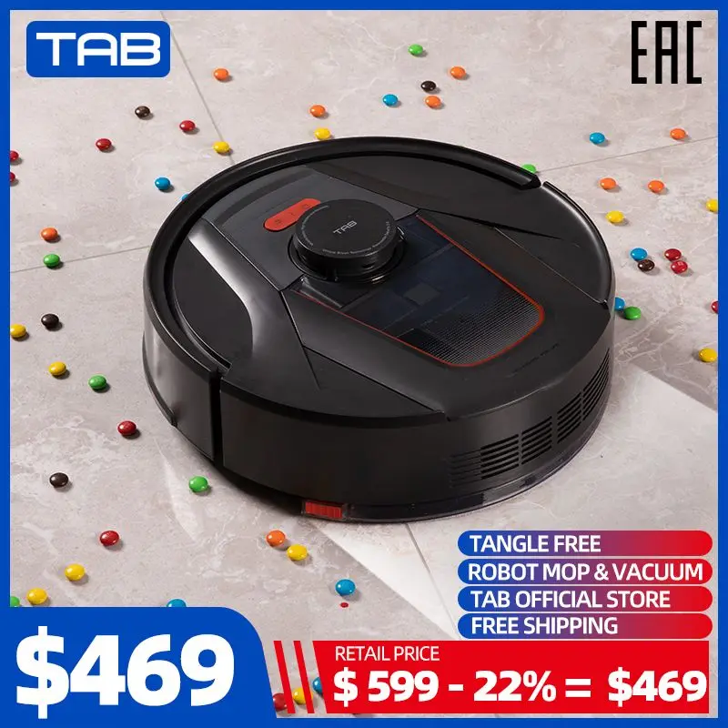 Haier TAB Tabot P70 Robot Vacuum Cleaner Tangle Free Wet Cleaning Mop
