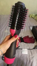 Secador de pelo 2 en 1 de un paso, voluminizador, cepillo de aire caliente, Alisador, rizador, cepillo para usar con secador de cabello