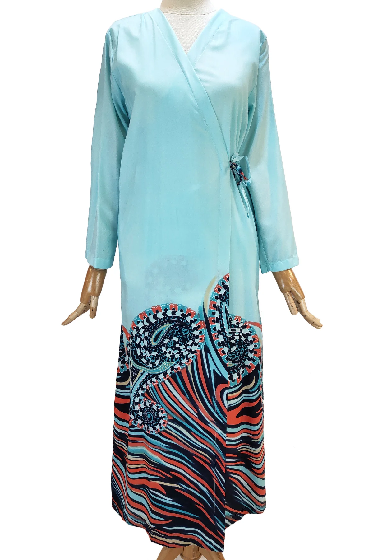 Dress Abaya Islamic Muslim Full Cover, Side Knotted, Double-Breasted Prayer, Women's Clothing Practical Negligee, Turkey Ramadan