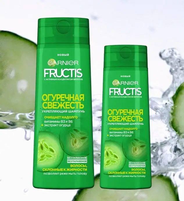 Garnier Fructis Шампунь для волос &quotФруктис Огуречная Свежесть&quot укрепляющий склонных