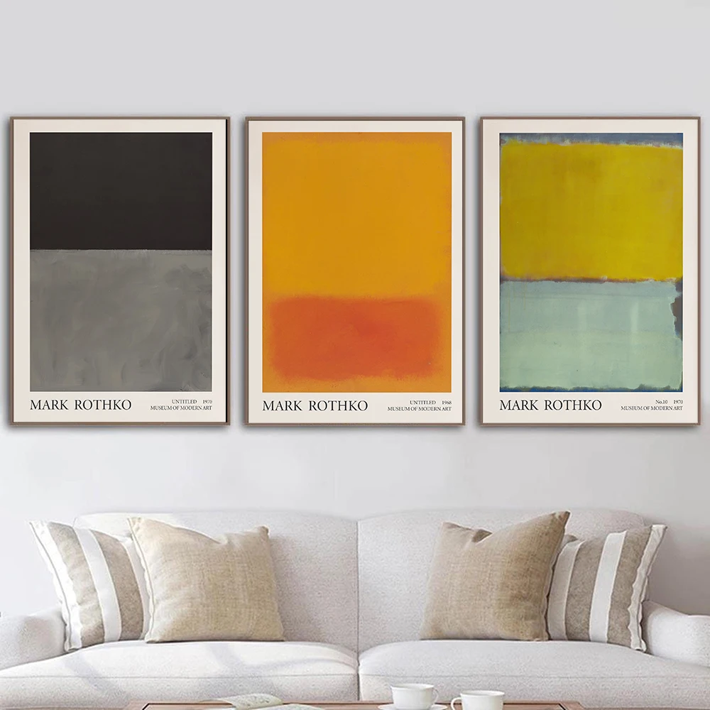 

Mark Rothko Abstract Color Canvas Art Posters and Print Scandinavian Canvas Painting Wall Art Picture for Room Home Decoration