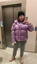 Womens Puffer Jacket Parkas Hooded-Coat Outwear Harajuku Korean-Fashion Winter