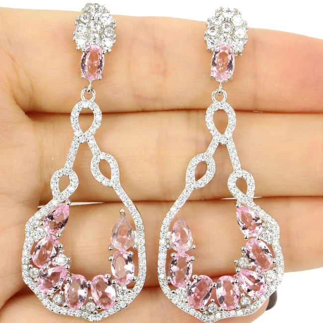 Серьги из стерлингового серебра 8 2 пробы длинные большие 55x21 мм 925