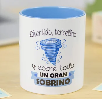 

The Mind is Wonderful-Cup mugs with sentence and drawing amusing (Creative and original,! Eres a cousin...) Original Gift for PRIMO