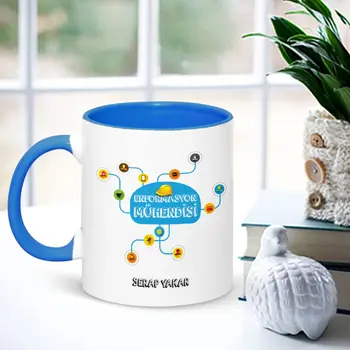 

Personalized Professional Information Engineer Blue Mug Cup