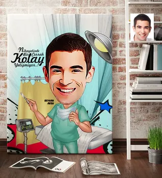 

Personalized Mr Cerrah Cartoon Canvas Table (70x100 cm.) 1