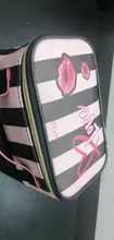 FUDEAM-Bolsa de cosméticos portátil de cuero para mujer, almacenamiento de artículos para la higiene de viaje, bolso organizador, estuche de maquillaje impermeable para mujer