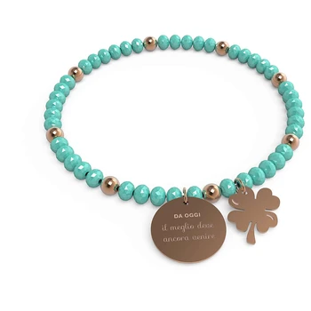 

10 Good Propositi Bracelet Woman Jewelry Cherie Trendy item No. B5376RO/TQ
