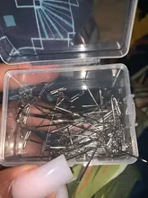 AliLeader-alfileres plateados de buena calidad para hacer pelucas, agujas de pelo de costura, 38mm de largo, 50 uds.