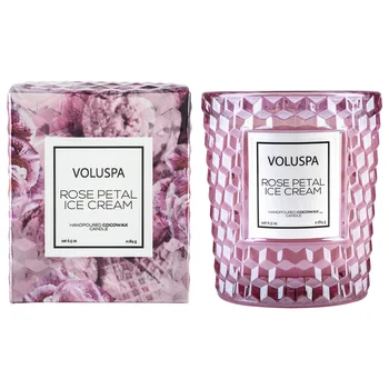 

Aroma candle Voluspa-rose petal ice cream-ice cream with rose petals