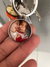 Llavero con foto personalizada, soporte para llaves con fotografía customizada de mamá, papá, bebé, niños, abuelo y padres, regalo de aniversario para familia