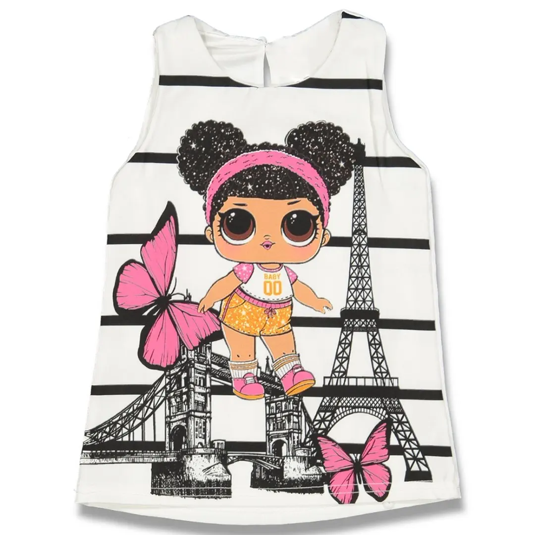 Eiffel Vlinder Toren Meisje Gilet Jurk