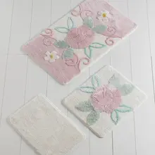 Коврик для ванной | коврик для ванной нескользящие Противоскользящие коврики для сада розовый 3л набор 60X100 cm-50X60 Cm-40X60 см