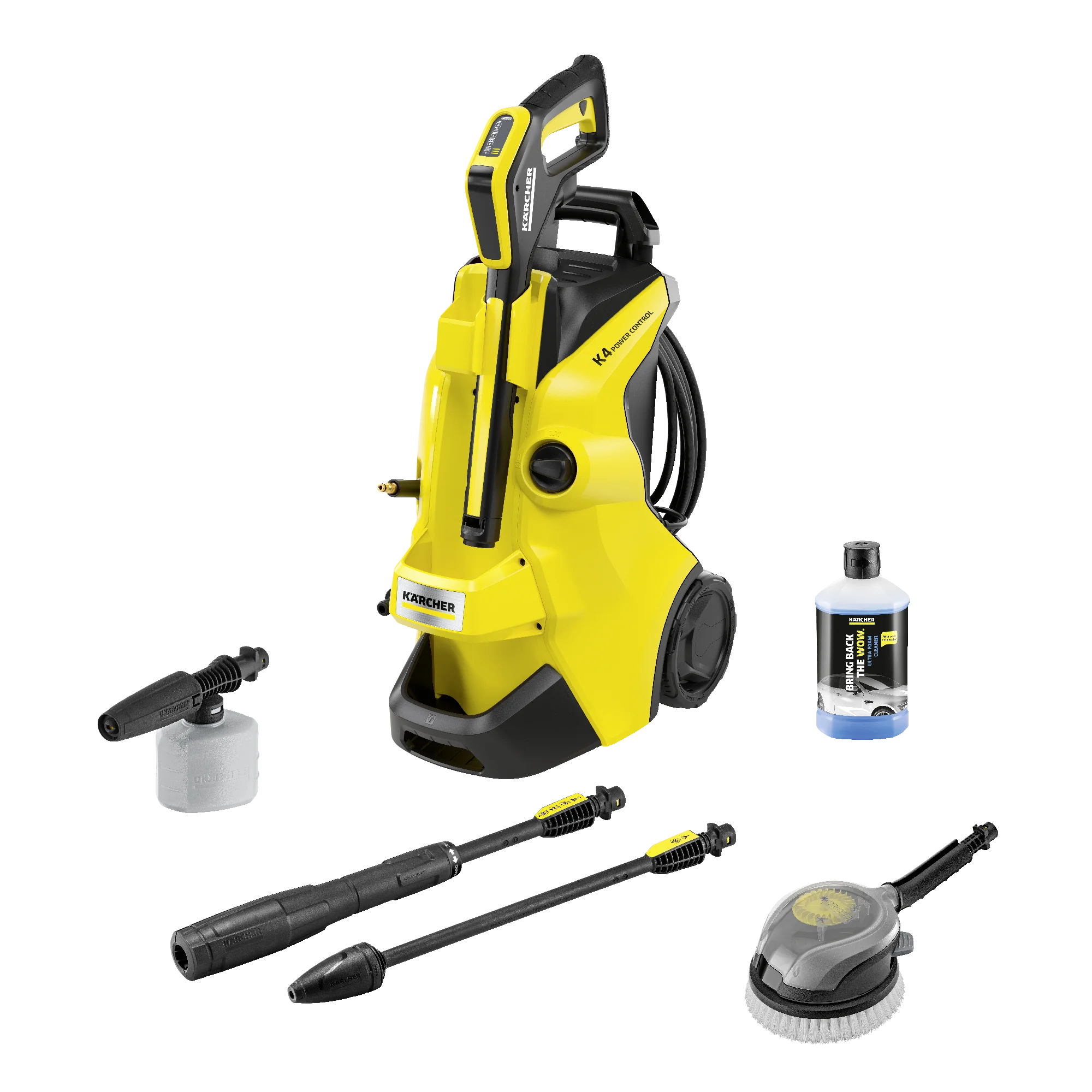 Karcher K 4 Power Control Car-high pressure hydrocleaner, includes Car cleaning accessories (Rotary wash brush, l foam nozzle, Car shampoo) (1.324-043.0)