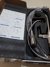 Grifos de plata de un solo tirador para cocina, grifo mezclador de agua giratorio de un solo orificio, 360 grados, 408906