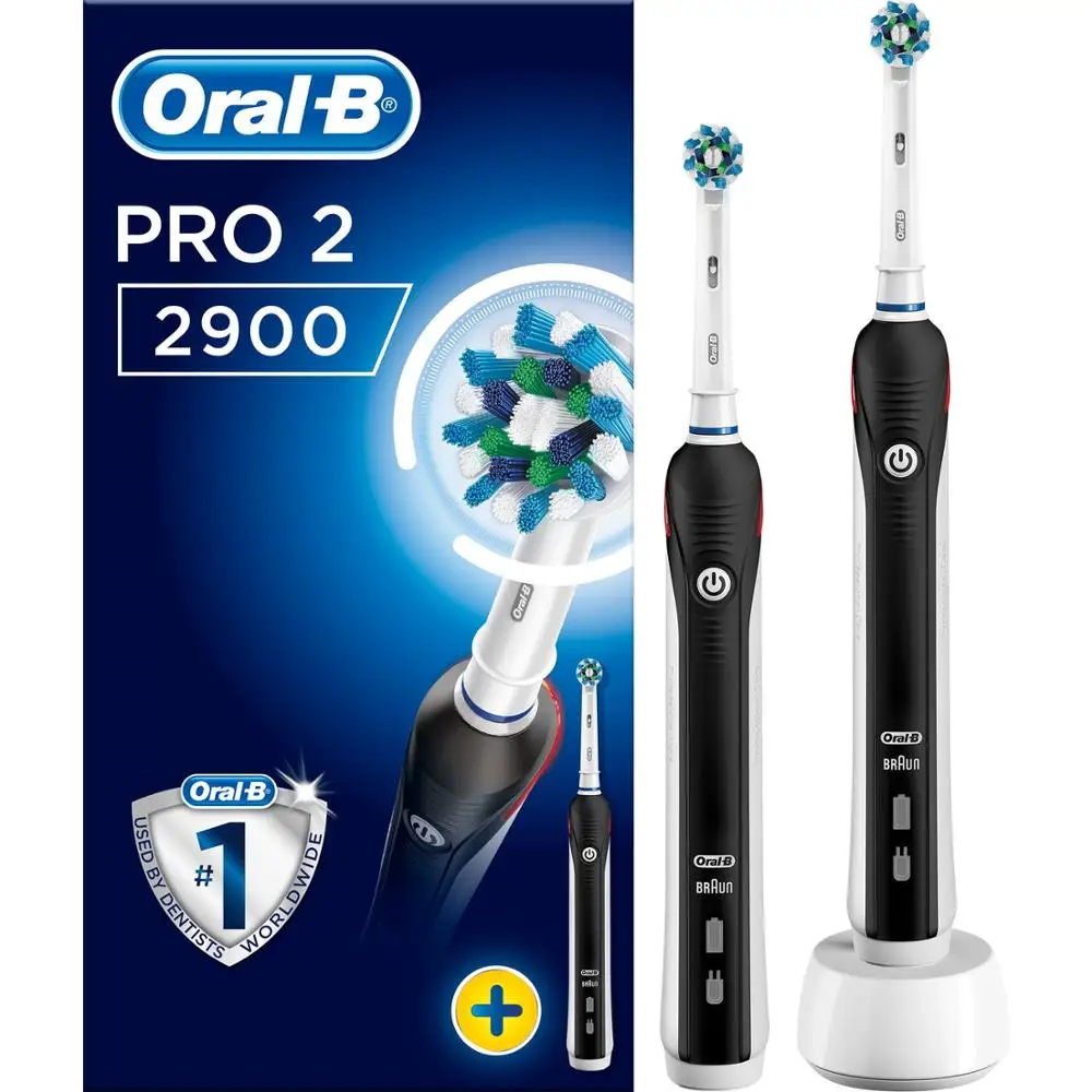 Oral-B Pro 2900 Black 2-pack Advantage Rechargeable Toothbrush Oral-B Pro 2900 Black 2-pack Advantage Rechargeable Toothbrush
