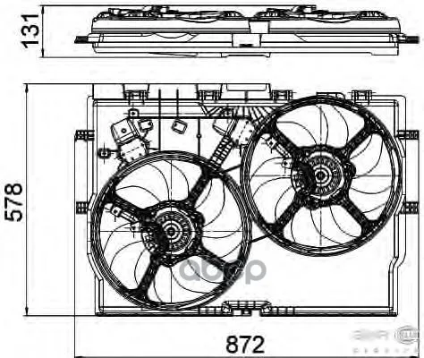 Вентилятор Радиатора 12v HELLA арт. 8EW351041-441