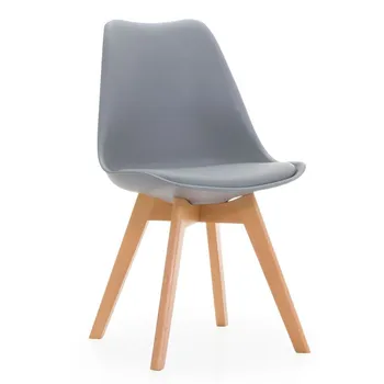 

Chair TOWER 4P (HT), wood, polypropylene and seat cushion light gray