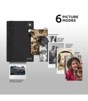 

POLAROID MINT INSTANT CAMERA WITH PRINTER BUILT-IN-BLACK