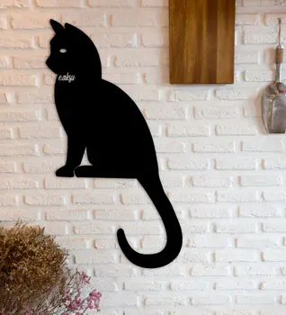 

Personalized Cat Figured Wood Wall Object