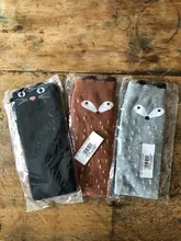 Calcetines para niñas con estampado de dibujos animados, 11 estilos, animales, algodón, hasta la rodilla, zorro, accesorios de ropa