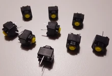 Botón de silencio de 6x6x7,3mm, interruptor silencioso inalámbrico con cable para ratón, Micro interruptor amarillo, 10 Uds.