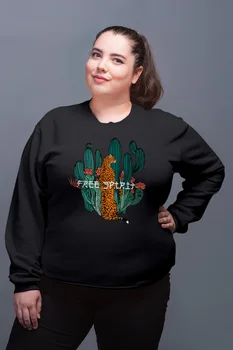 

Angemiel Wear Cactus And Çitanın Black Women Sweatshirt