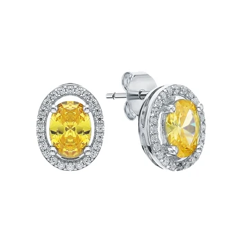 

Silver earrings with alpanite and cubic zirconia sunlight sample 925