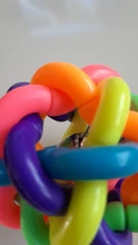 Toy Chew-Toys Pet-Ball Interactive Colorful Rainbow Teeth-Training Round Cat Rubber Dog